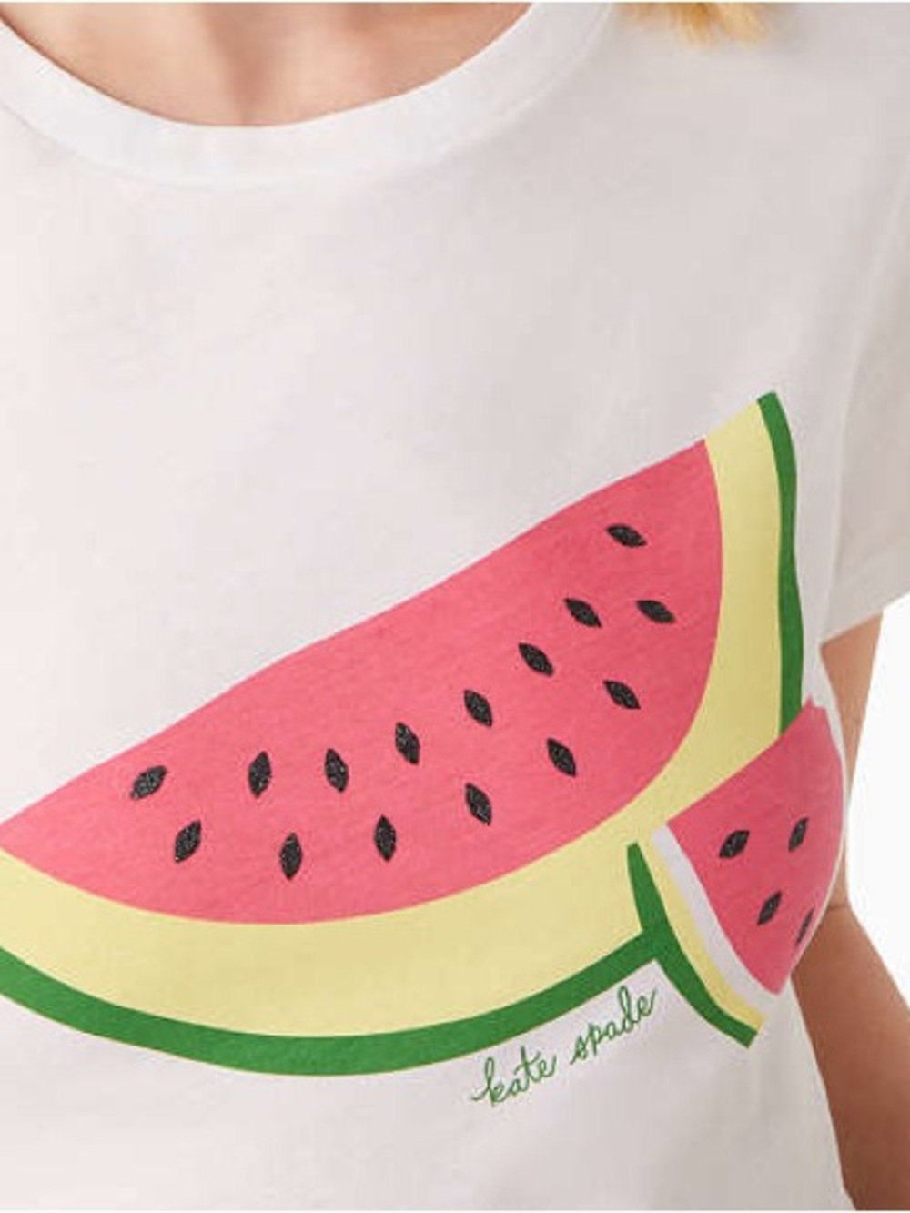 Kate Spade Watermelon Tee  Shirt XS 100% Cotton Short Sleeve sold out oline